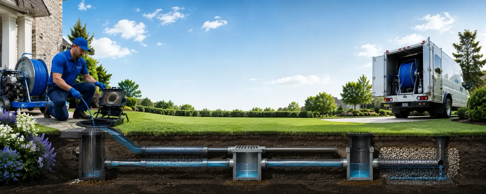 Outdoor drain cleaning information for Bernhards Bay, NY